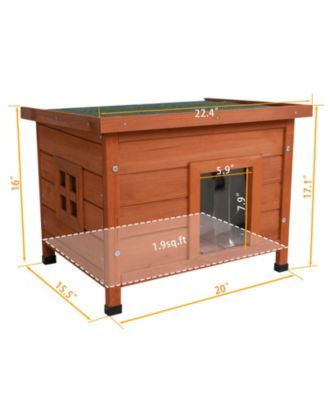Waterproof Outdoor Indoor Cat House with Roof