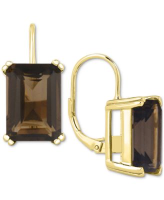 Onyx Leverback Hoop Earrings in 14k Gold-Plated Sterling Silver