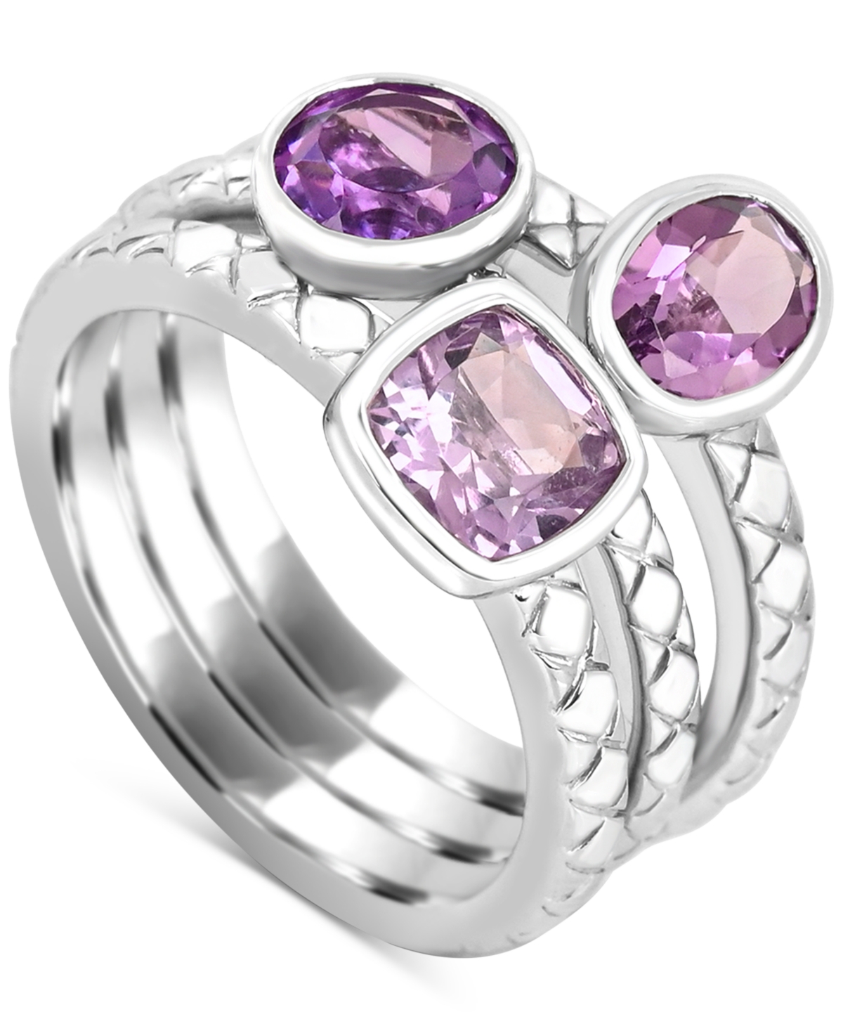 Macy's Multi-gemstone (1-5/8 Ct. T.w.) Ring In Sterling Silver In Purple