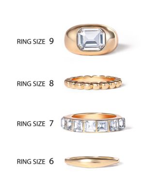 4-Piece Textured Gold-Tone Ring Set