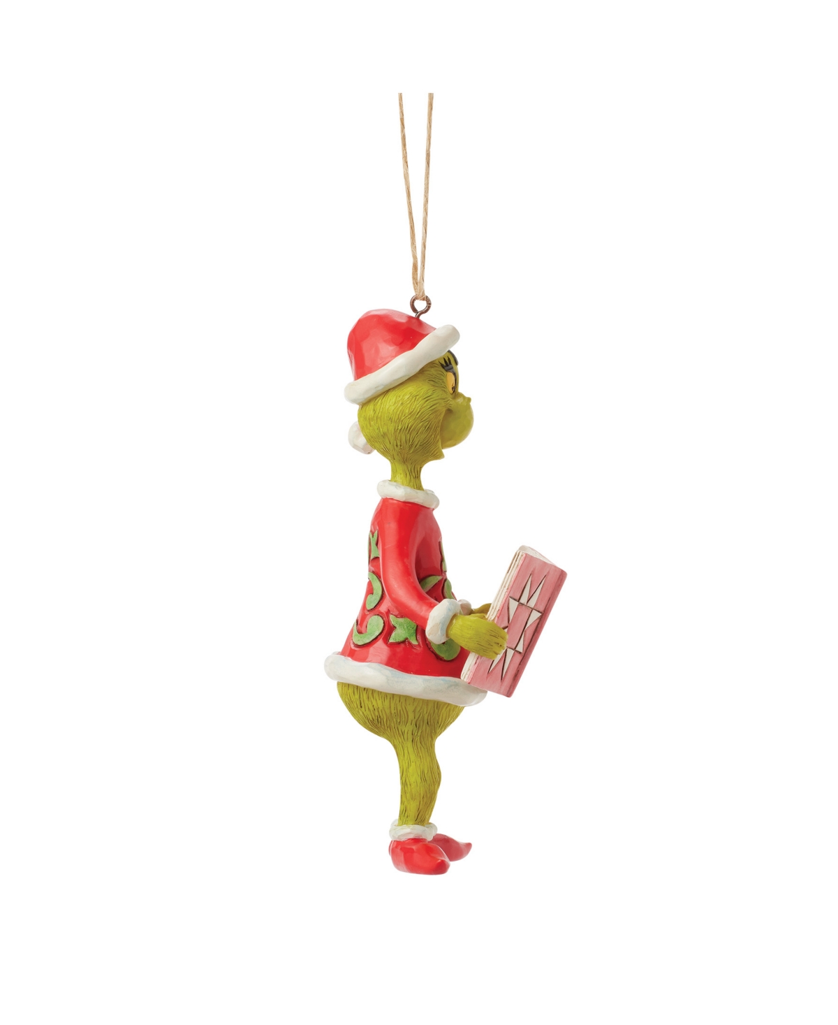 Jim Shore Grinch With Book Ornament In Multi