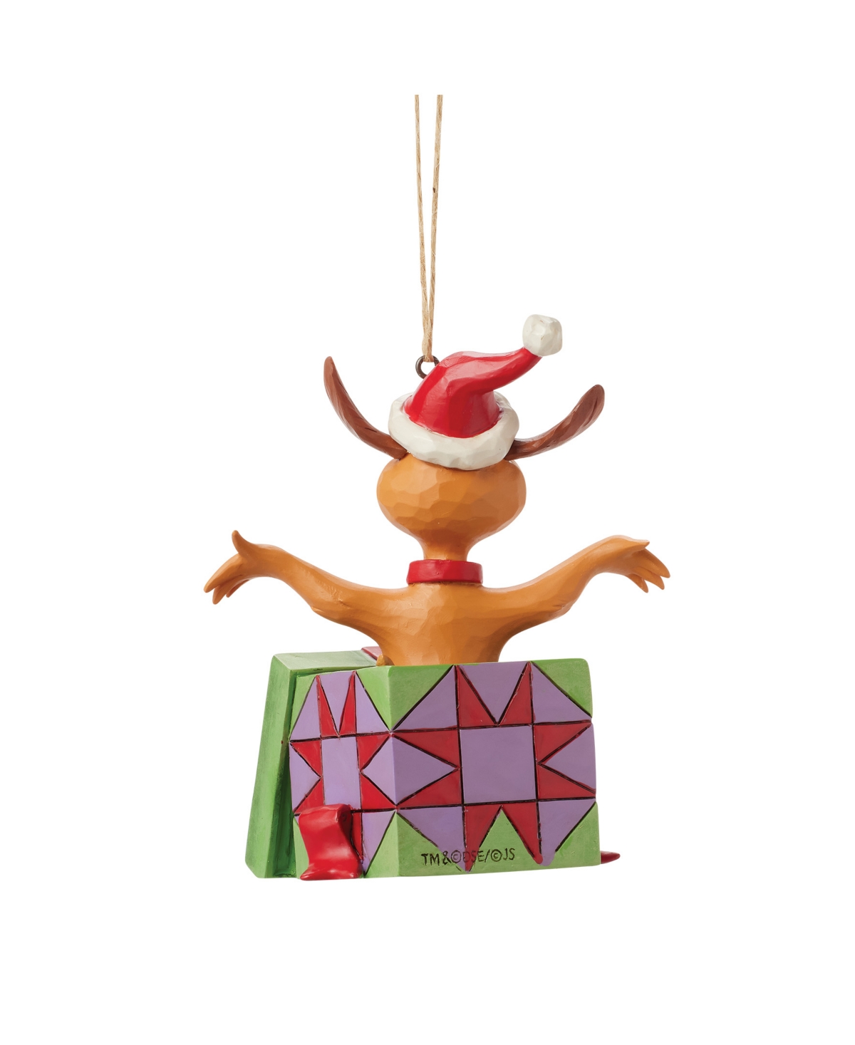 Jim Shore Grinch Max In Present Hanging Ornament In Multi