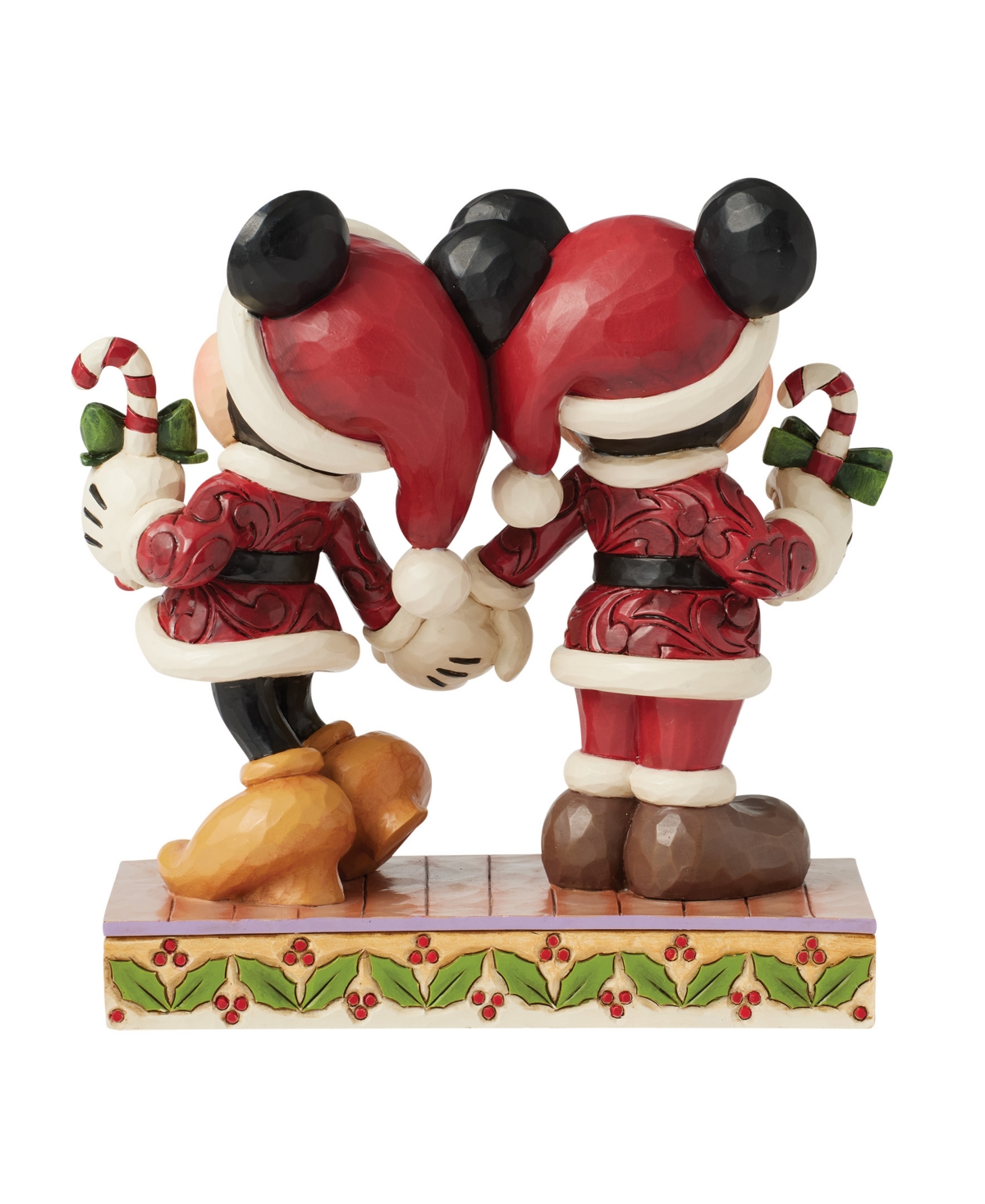 Jim Shore Mickey And Minnie Candy Canes Figurine In Multi