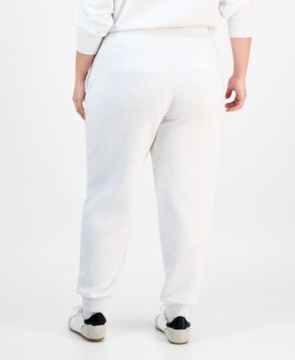 Trendy Plus Size Cozy Scuba Drawstring Jogger Pants, Macy's Exclusive