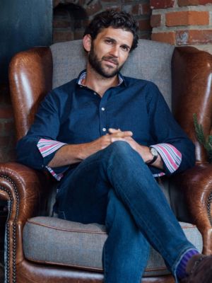 Cotton Cashmere Long Sleeve Shirt