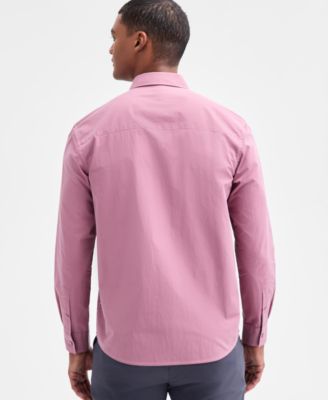 Men's Long Sleeve One-Pocket Button-Front Shirt, Macy's Exclusive