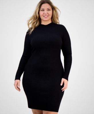 Trendy Plus Size Ribbed Sweater Dress, Macy's Exclusive