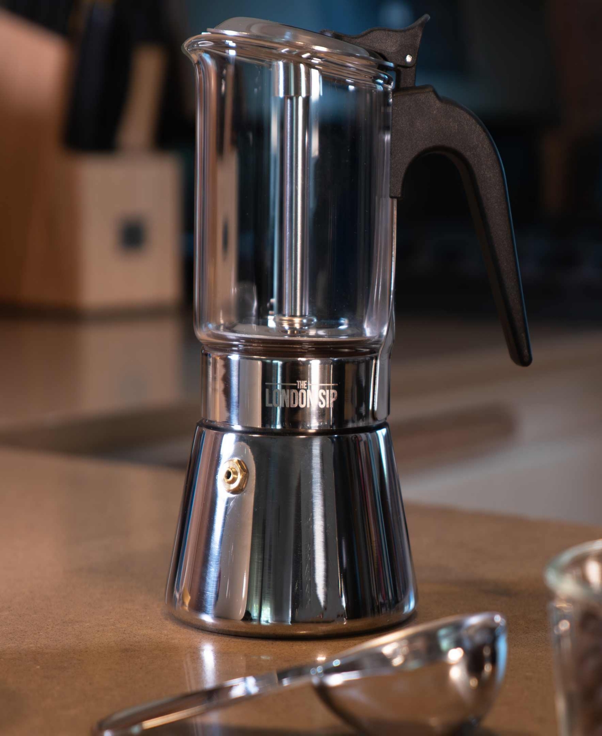 London Sip Stainless Steel 6-cup Espresso Maker In Silver