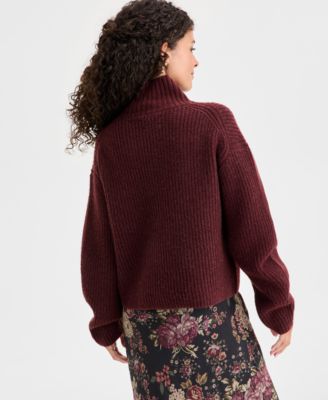 Women's Ribbed Mock-Neck Sweater