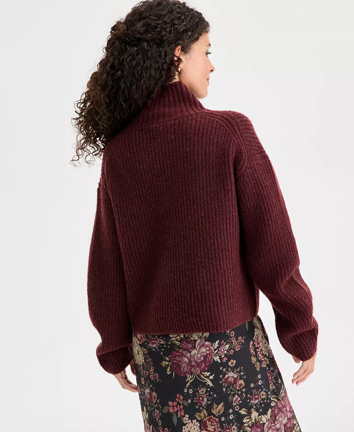 Women's Ribbed Mock-Neck Sweater - thumbnail 8