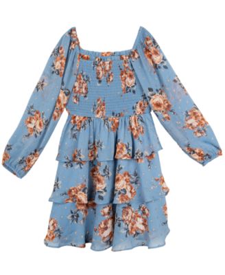 Big Girls 2-Piece Chiffon Bow and Dress Set