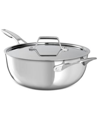 Calphalon - Premier Stainless Steel 4.5-Qt Chef's Pan with Lid