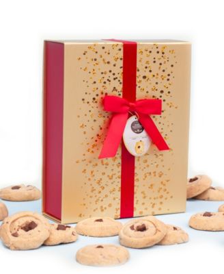 Mary Macleod's Shortbread - Signature Gold Gift Box with Red Ribbon Chocolate Crunch Shortbread