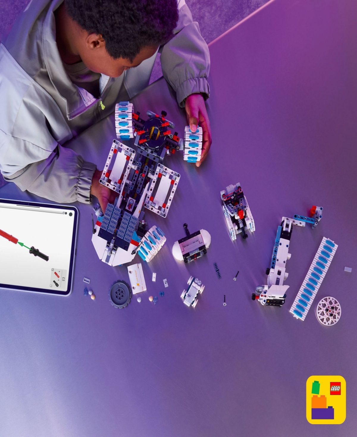 Lego Technic Lunar Outpost Moon Rover Space Vehicle 42211, 1082 Pieces In Multi
