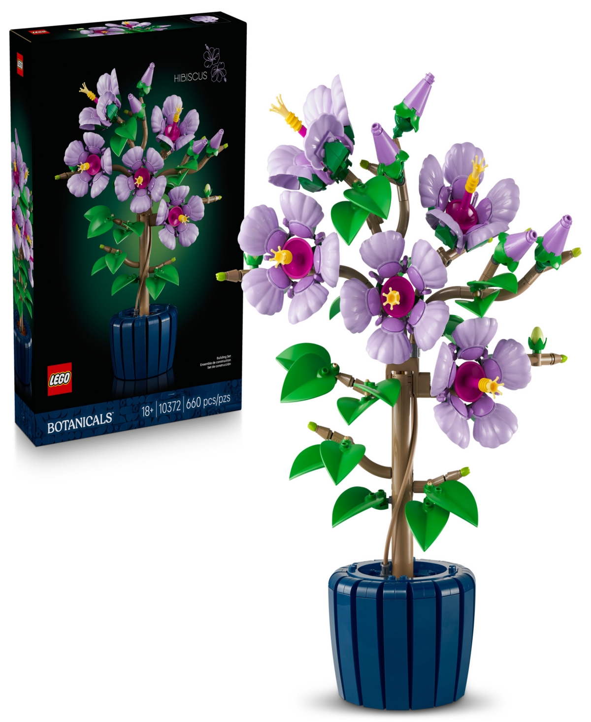 Lego Botanicals Hibiscus Flower Building Set 10372, 660 Pieces In Multi