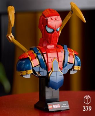 Marvel Iron Spider-Man Bust Building Kit for Adults 76326, 379 Pieces
