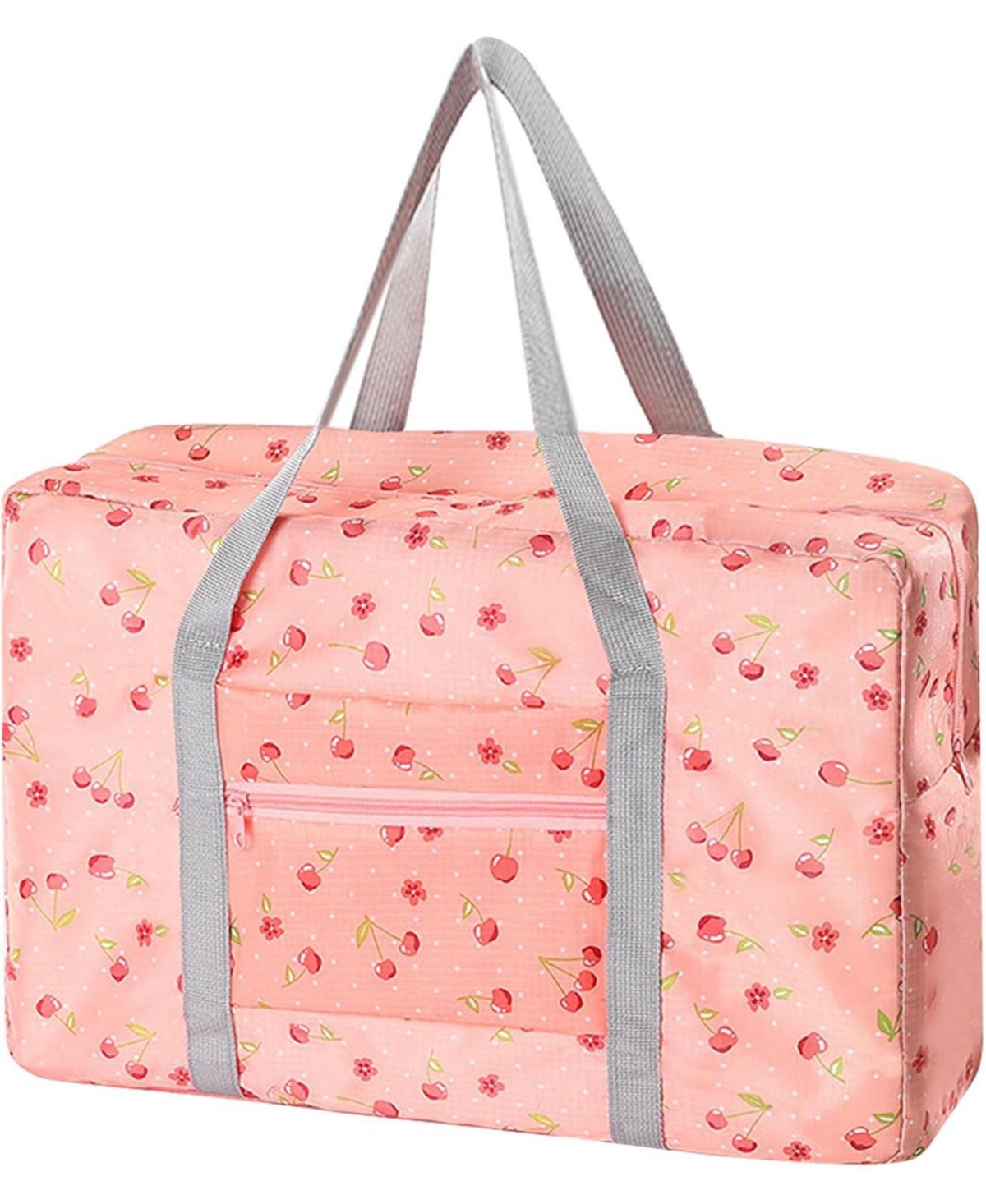 Urtala Travel Bag Foldable Luggage Bag Spirit Airlines Personal Item Bag Sports Gym Bag Weekender Overnight Bag Travel Duffel for Women (Pink Cherry)