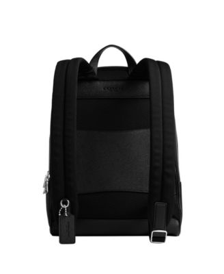 Men's Wade Coated Canvas and Crossgrain Leather Backpack