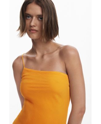 Women's Asymmetric layered midi dress