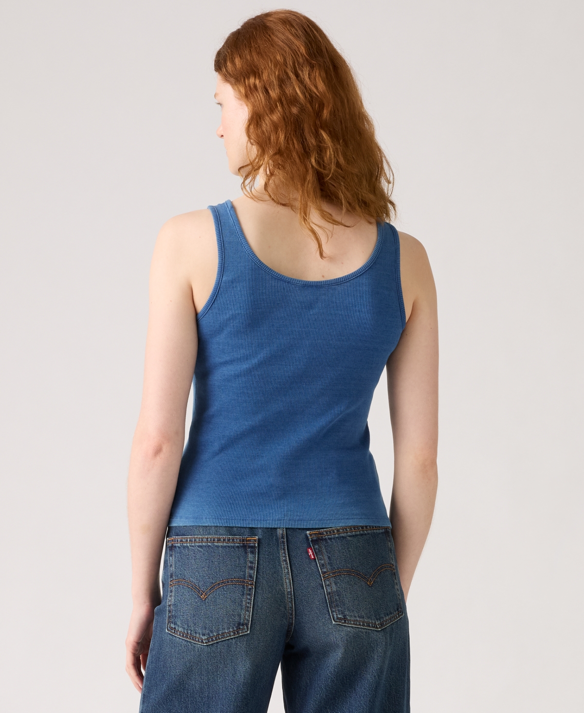 Levi's Essential Rib Tank Top In Blue
