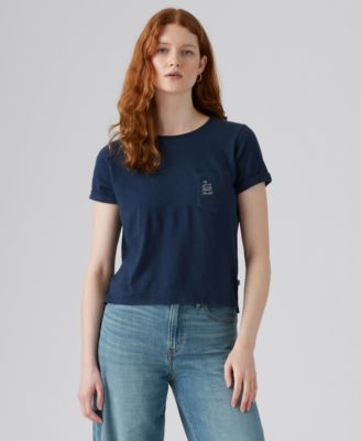 Levi's - Women's Margot Cotton Embroidered-Trim T-Shirt