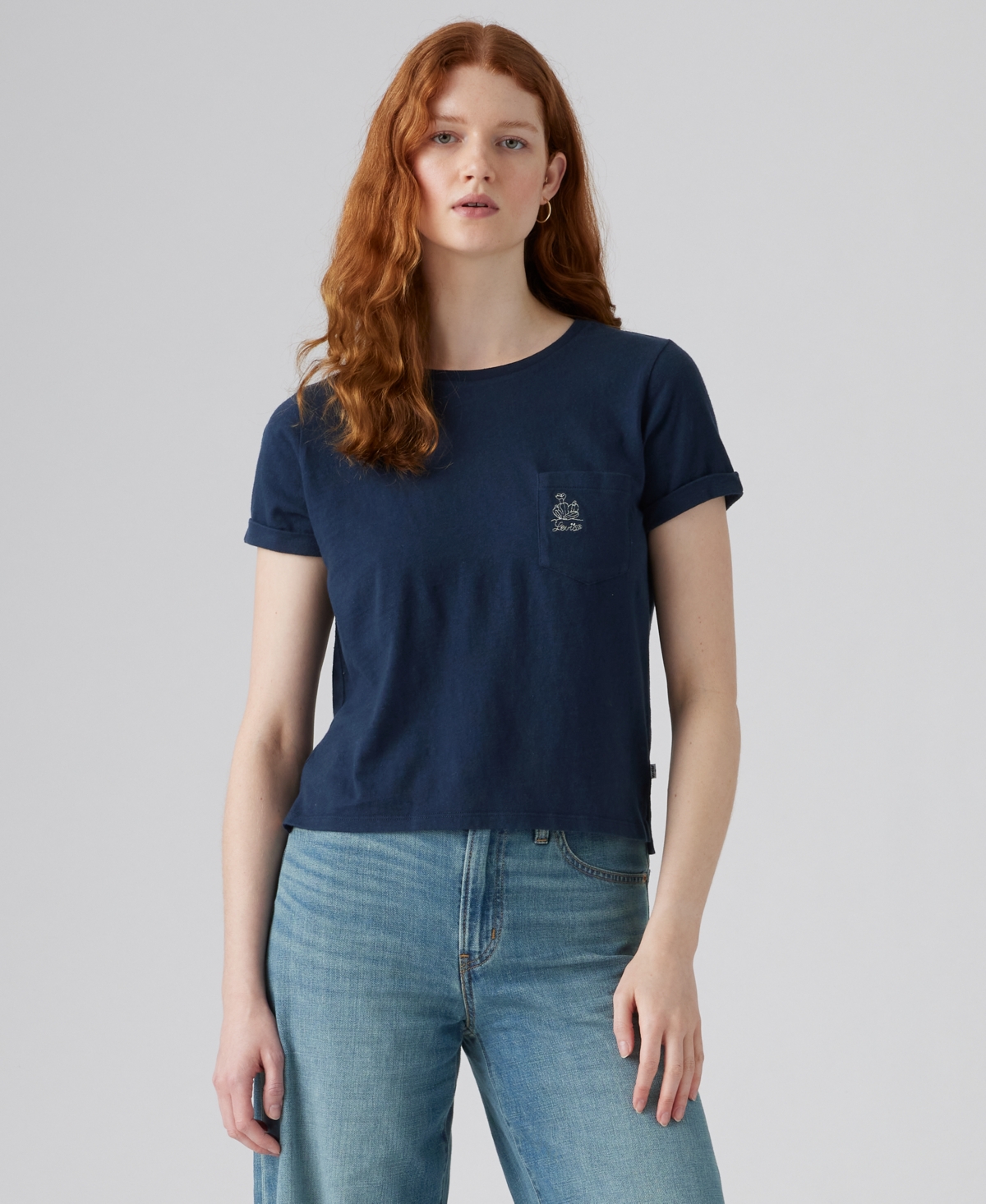 Levi's Women's Margot Cotton Embroidered-trim T-shirt