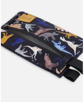 Boy Double Pencil Case Black Dinosaur Print - Toddler|Child