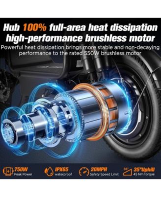 C14 Electric Scooter with Seat, 750W Motor, 20MPH, 28-Mile Range, Dual Disc Brakes