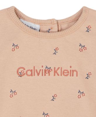 Baby Girls' Printed Long Sleeve Top and Leggings, 2-Piece Set