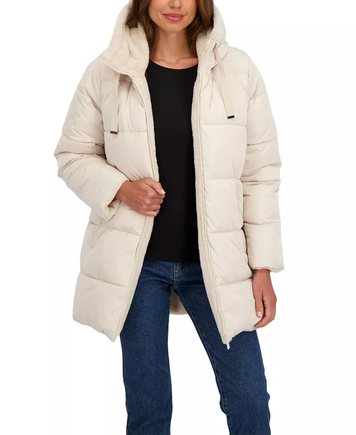 Women's 3/4 Reversible Puffer Jacket - thumbnail 4