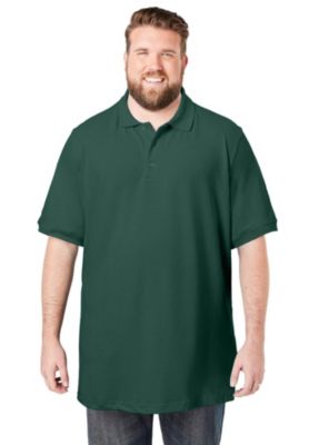 Big & Tall Shrink-Less Longer-Length Cotton Polo Shirt