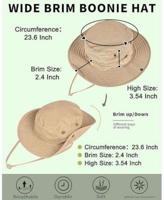 Unisex Bucket Hat UPF 50+ Sun Hat Foldable Summer Outdoor Safari