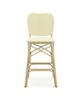 Adino Aluminum Woven Seat Patio Bar Chair (Set of 2)