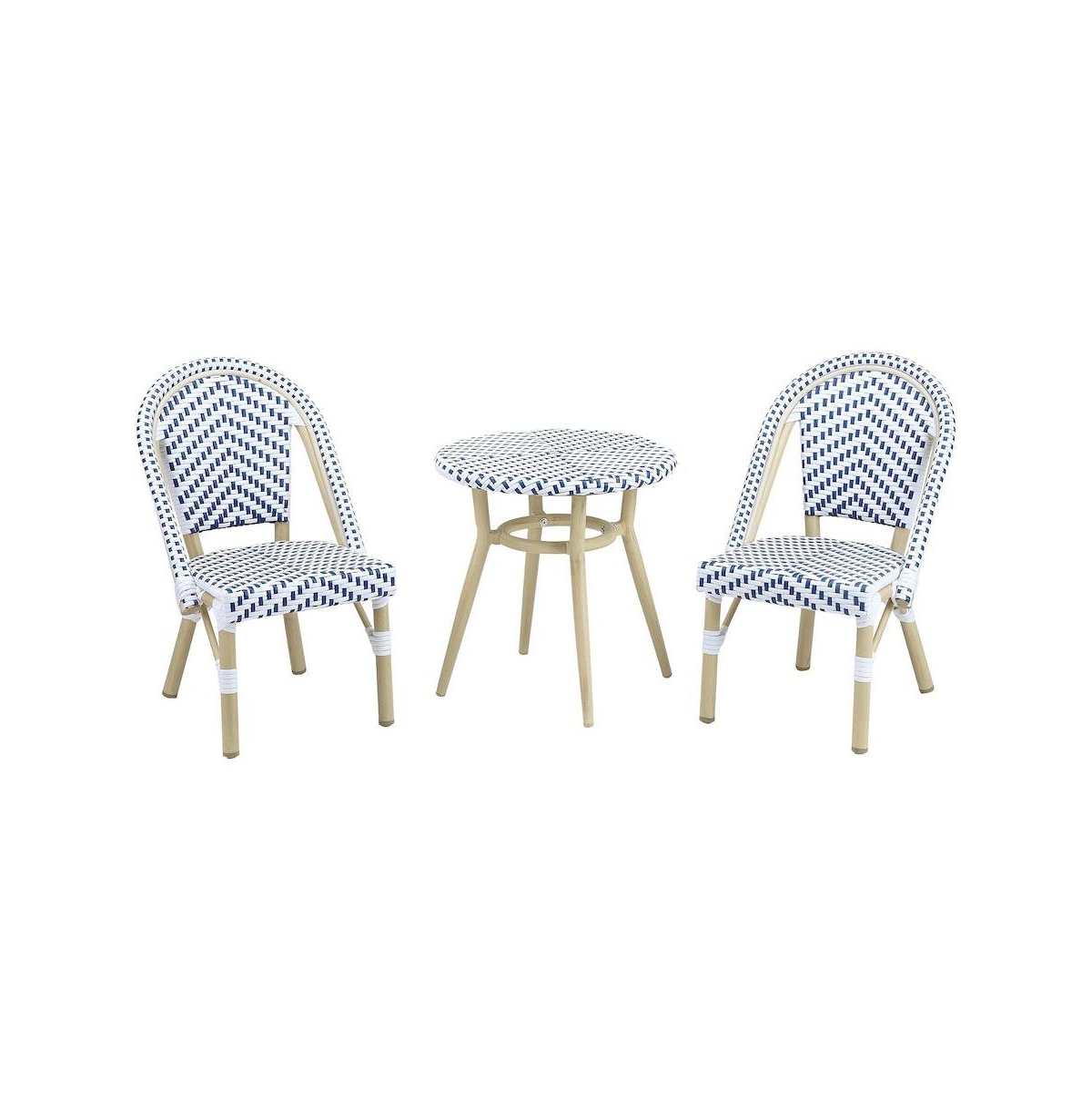 Enitial Star Dakie Aluminum 3-Piece Patio Kids Chair and Table Set
