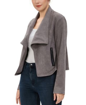 Women's kimi + kai Faux Suede Open Front Jacket