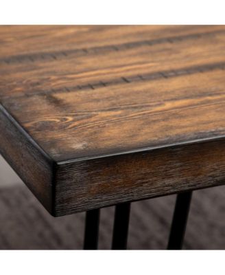 5-Pc. Engineered Wood & Metal Hairpin Dining Table With  4 Upholstered Chairs Dining Room Set