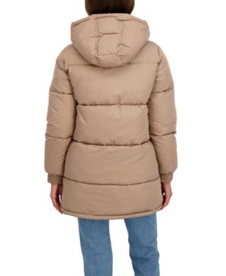 Juniors' Juniors' Hooded 3/4 Puffer Coat