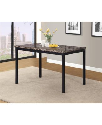 Citico 5-Pc Dinette Set with Laminated Faux Marble Top and 4 Red Chairs