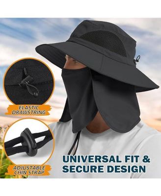 Wide Brim Sun Hat, UPF 50+ UV Protection Waterproof Packable Bucket Hat for Men & Women, Fishing Hiking Beach Garden