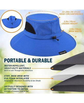 Wide Brim Sun Hat, UPF 50+ UV Protection Waterproof Packable Bucket Hat for Men & Women, Fishing Hiking Beach Garden