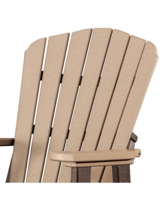 Fan Back Balcony Glider Made in the USA- Cedar, Tudor Brown