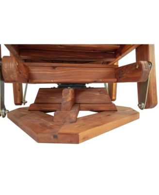Cedar Adirondack Swivel Glider