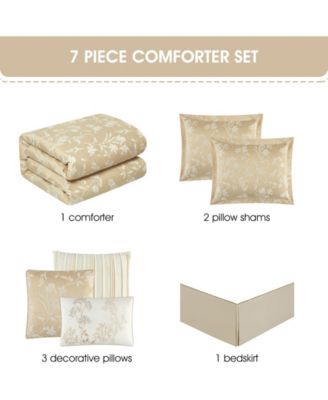 Sahira Floral 7-Pc. Comforter Set, California King