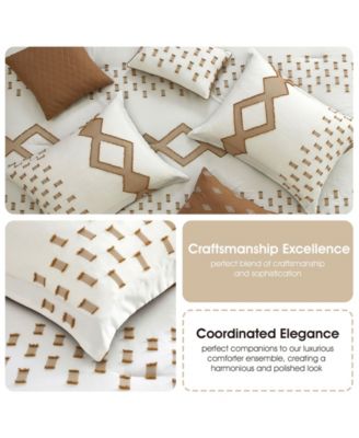 Sanissa Geometric 7-Pc. Comforter Set, Queen
