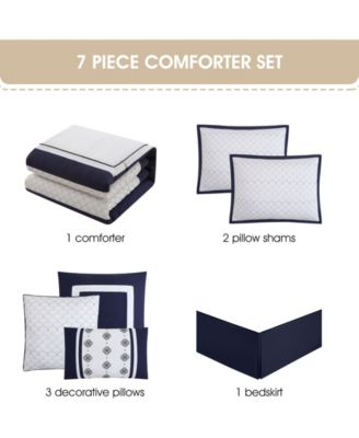 Navina Geometric 7-Pc. Comforter Set, California King