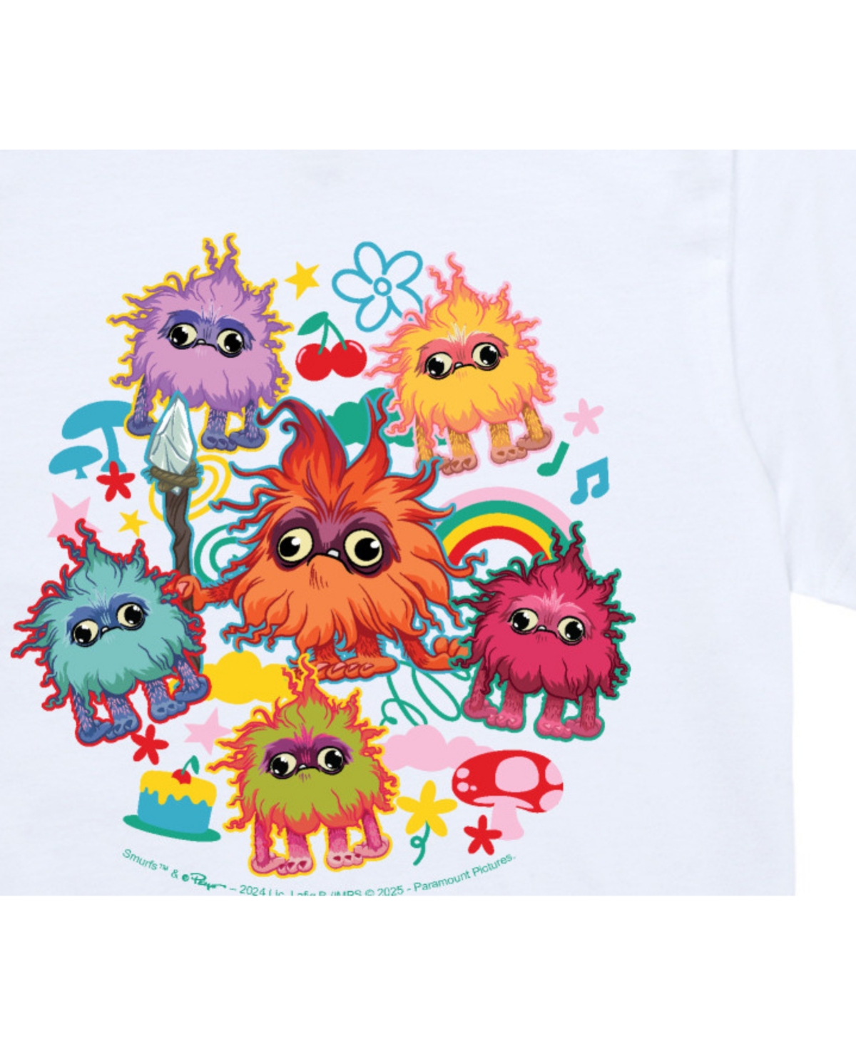 Smurfs Big Boys Vibrant Graphic T-shirt In White