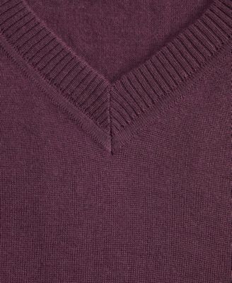 Men's Long-Sleeve V-Neck Merino Sweater, Created for Macy's