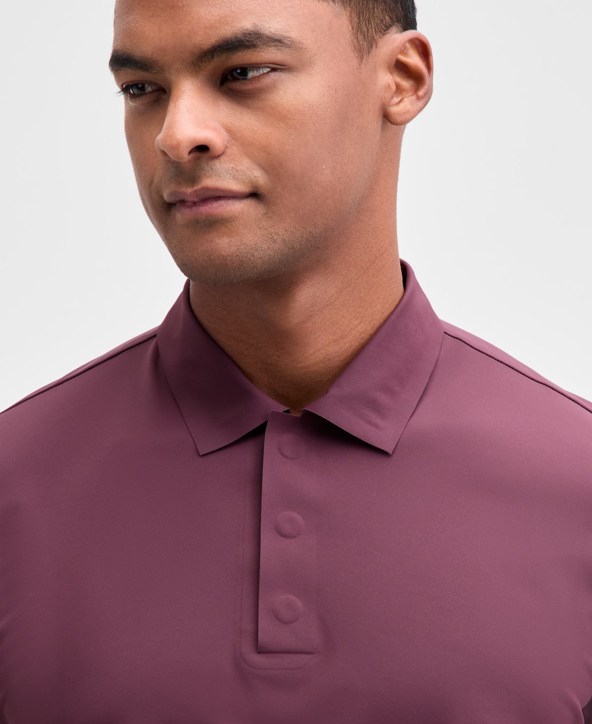 Alfani Men's Laser Cut Short Sleeve Performance Polo Shirt, Exclusively At Macy's In Purple