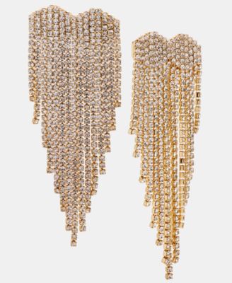 I.N.C. International Concepts - Pav&eacute; Heart Chandelier Earrings