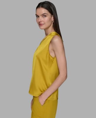 Women's Sleeveless V-Neck Blouse Top